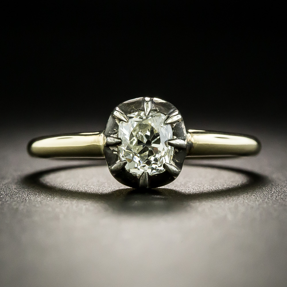 Georgian Round Halo Ruby Engagement Ring In 14K Rose Gold | Fascinating  Diamonds