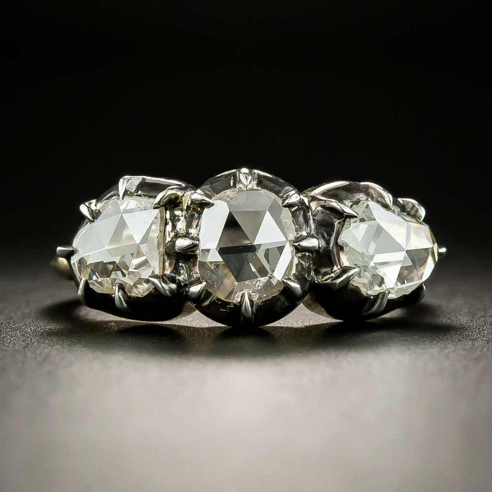 Antique Georgian Diamond solitaire ring, White and black enamel, 18th –  StolenAttic