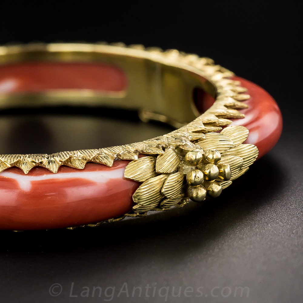Gump's Coral Bangle Bracelet