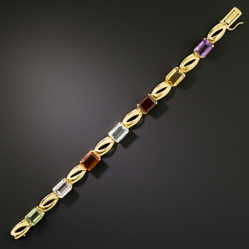Mid-Century Multi-Gem Bracelet by H. Stern