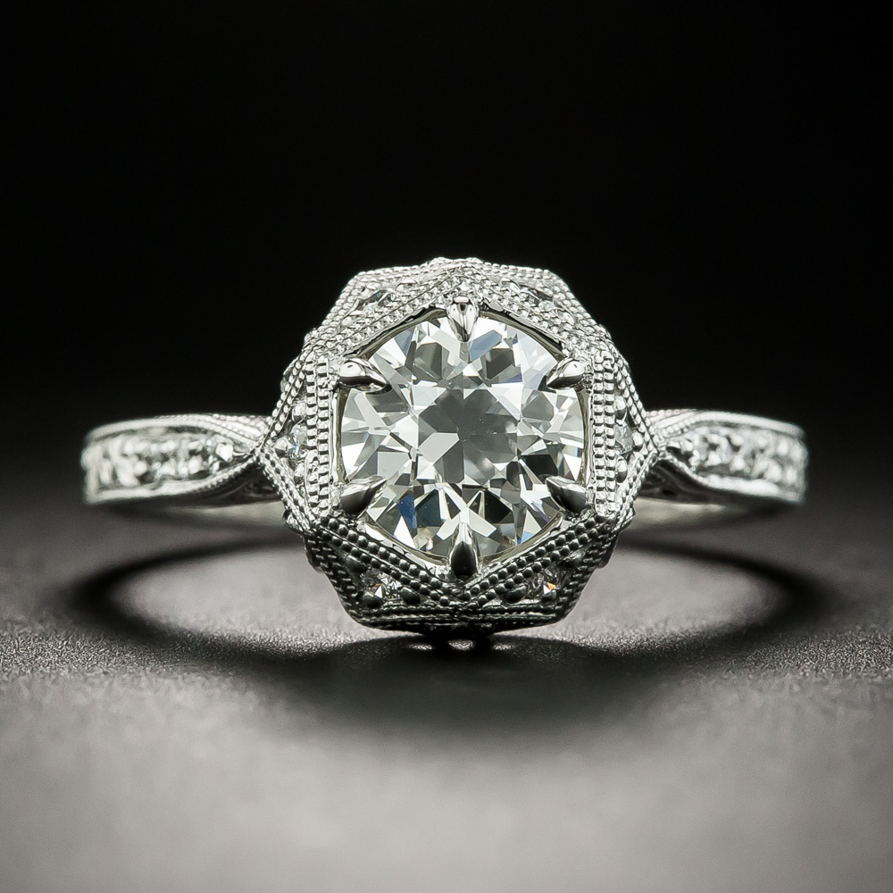 Lang Collection 1.06 Carat Diamond Art Deco Style Hexagonal Engagement