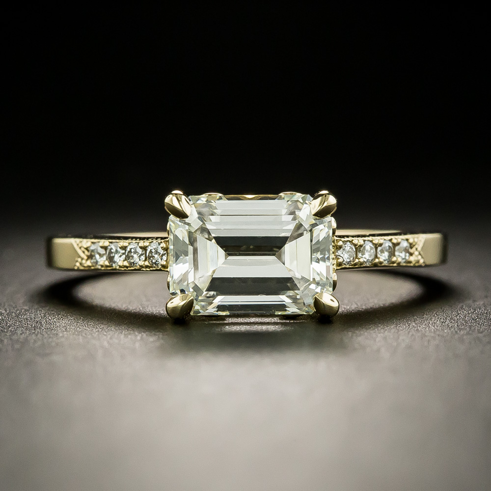 Lang Collection 1.80 Carat Emerald-Cut Diamond Engagement Ring - GIA L SI1