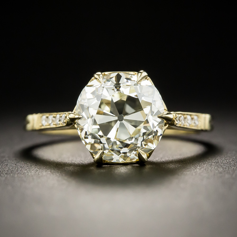 Lang Collection 3.39 Carat Old MineCut Diamond Ring