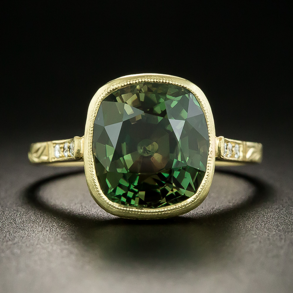 Natural Genuine Diamond Halo Alexandrite Engagement Ring, Alexandrite ring  Gold Vintage June Birthstone Art Deco | Benati
