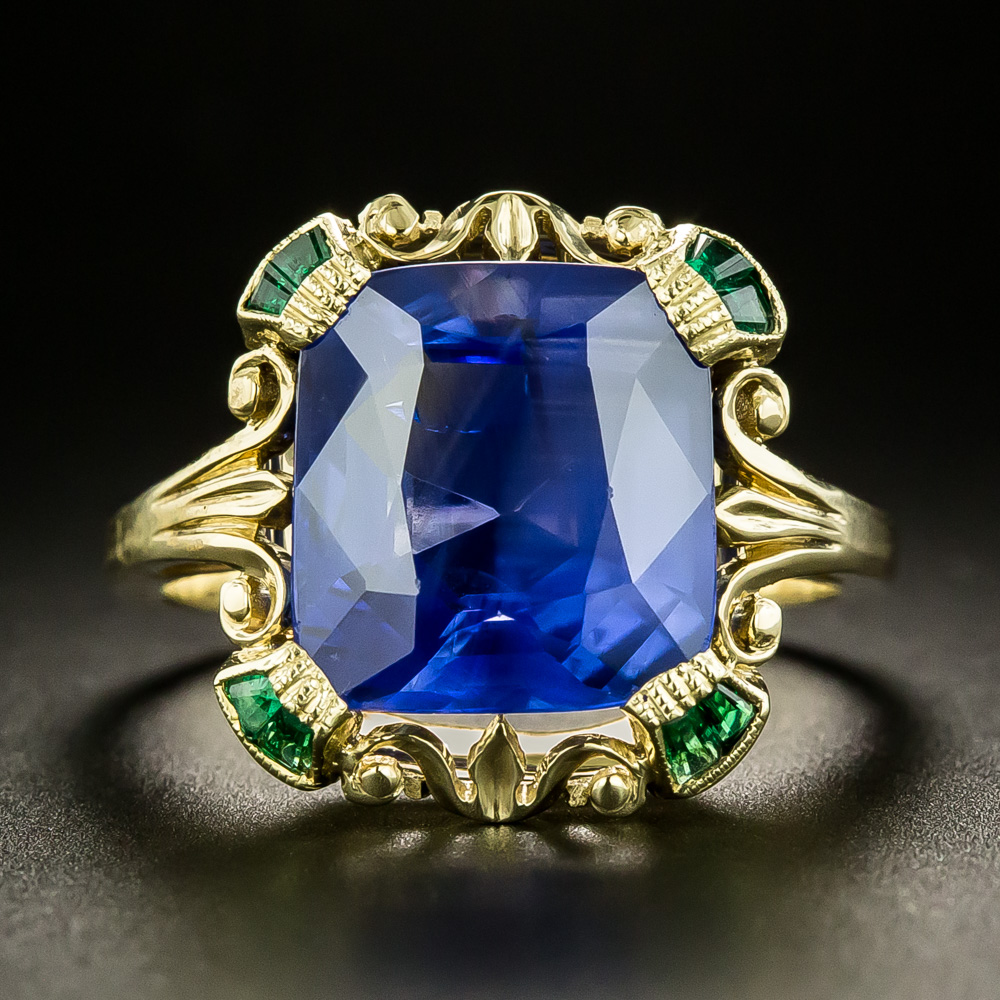 Lang Collection 6.66 Carat Burma No-Heat Sapphire Ring