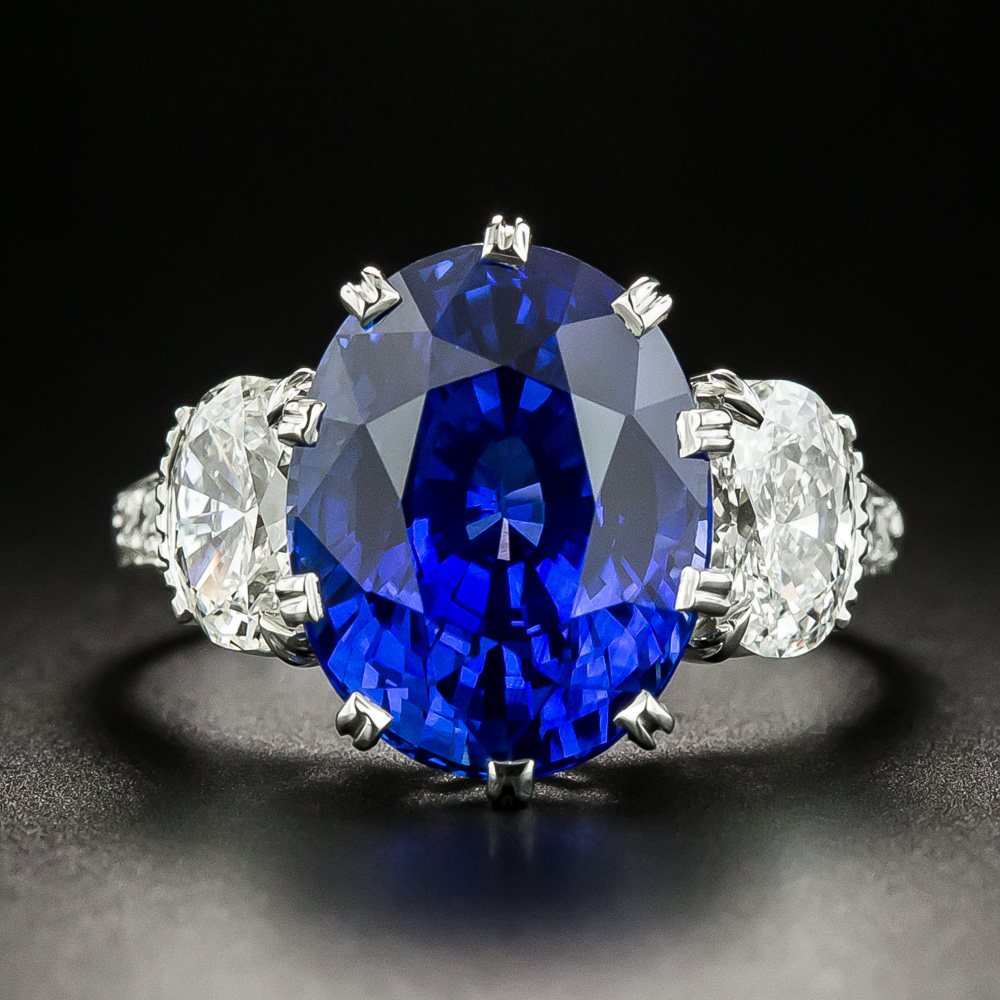 Designer Blue Sapphire Engagement Ring – Hozoni Designs
