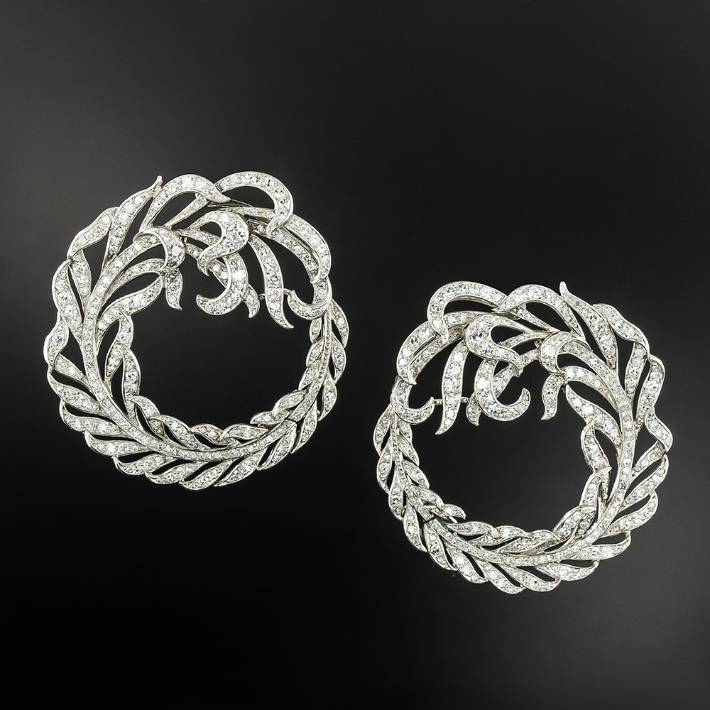 Diamond wreath deals earrings