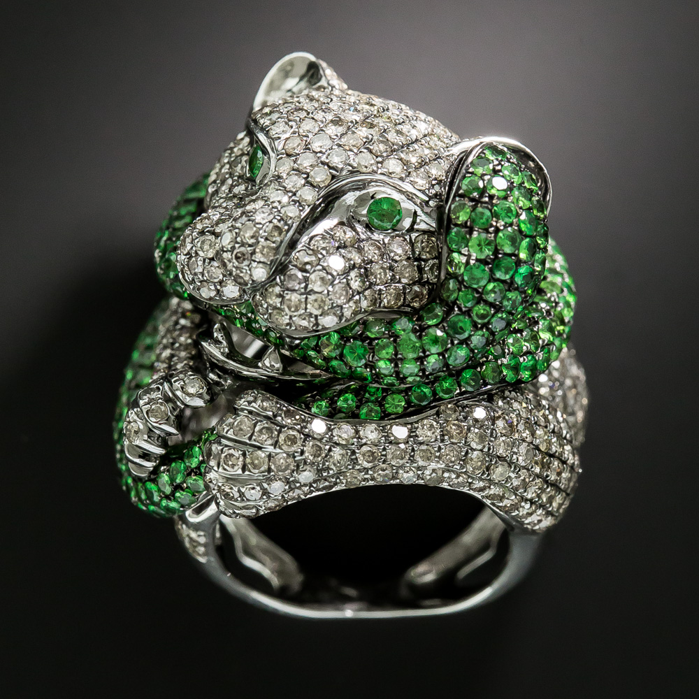 Diamond hot sale panther ring