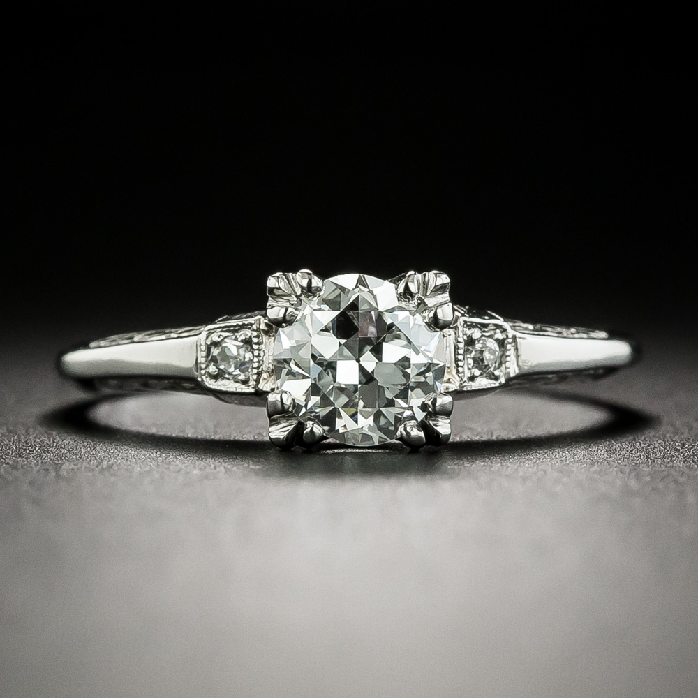 Late Art Deco/Mid Century .65 Carat Diamond Ring, Orange Blossom by Traube