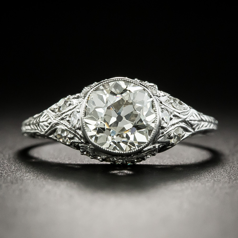 Late-Edwardian 1.51 Carat Diamond Engagement Ring - GIA K SI2