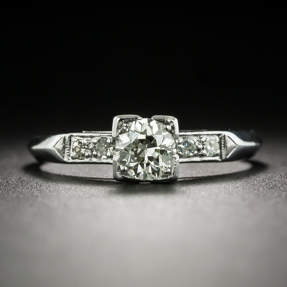 Mid-Century .40 Carat Diamond Engagement Ring