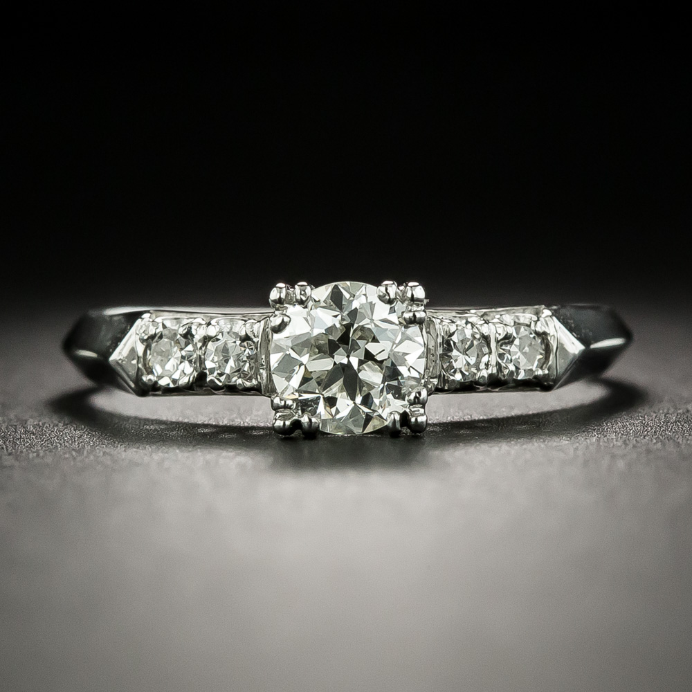 Mid-Century .60 Carat Diamond Engagement Ring