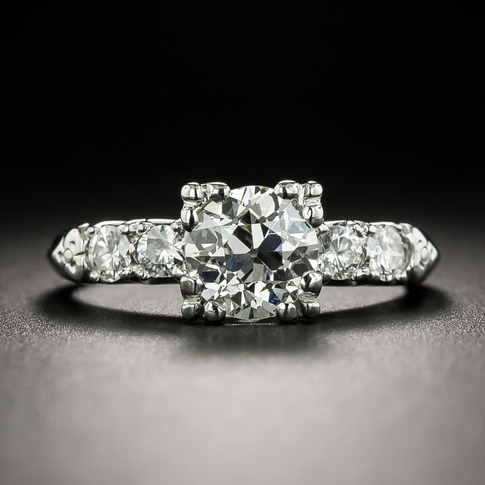 Mid-Century .99 Carat Diamond Engagement Ring - GIA J VS2