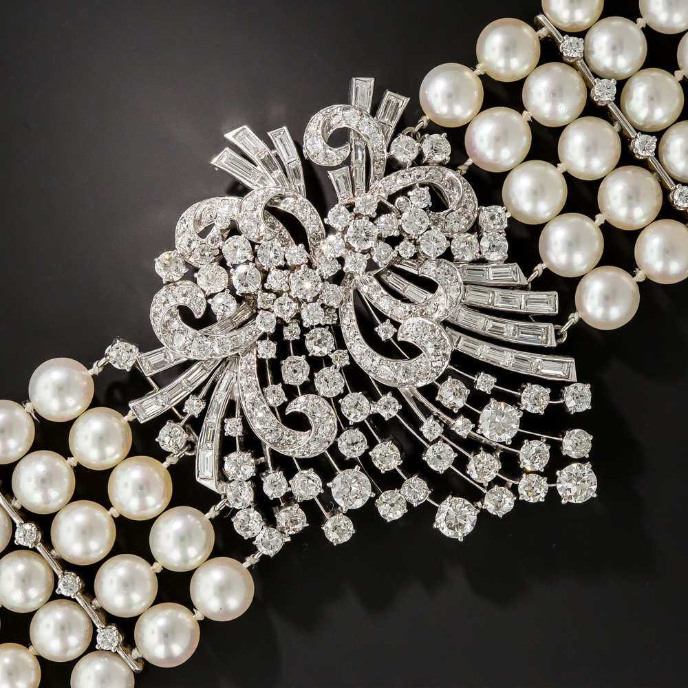 Bracelet Al Majed Jewellery En or 18 Carats, South of Sea Pearls Et  Diamants For Sale at 1stDibs