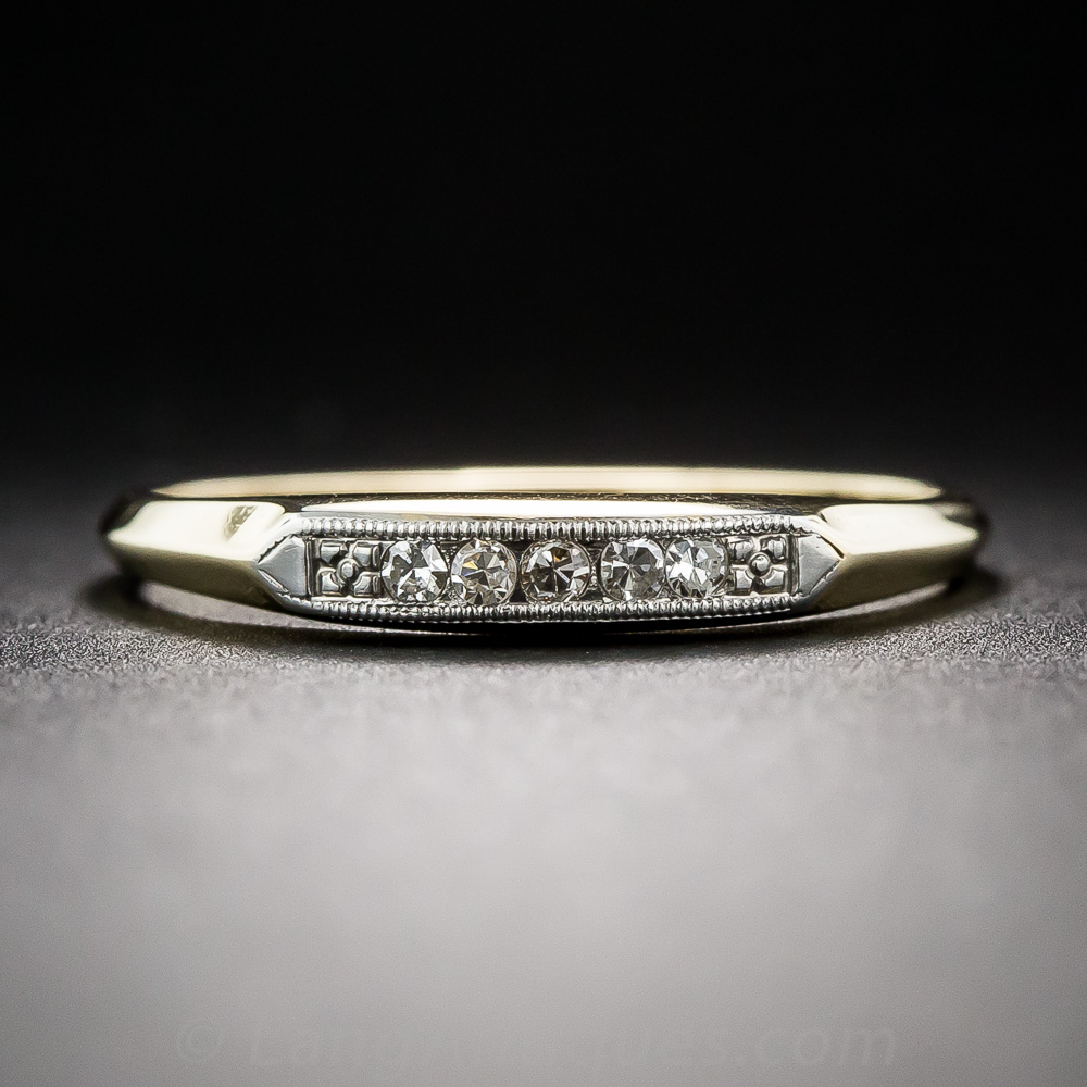 Mid-Century Two-Tone Diamond Band