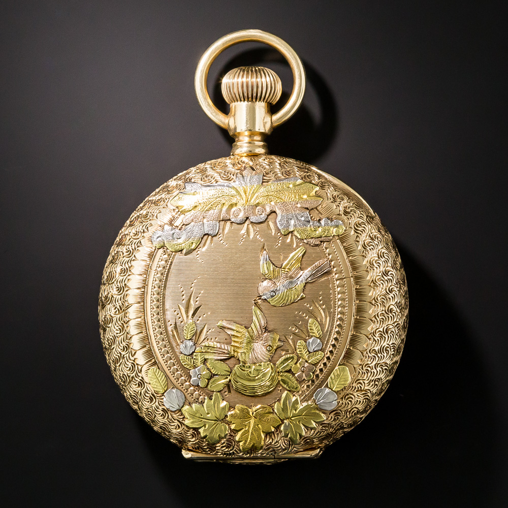 Ladies gold pendant watch on sale