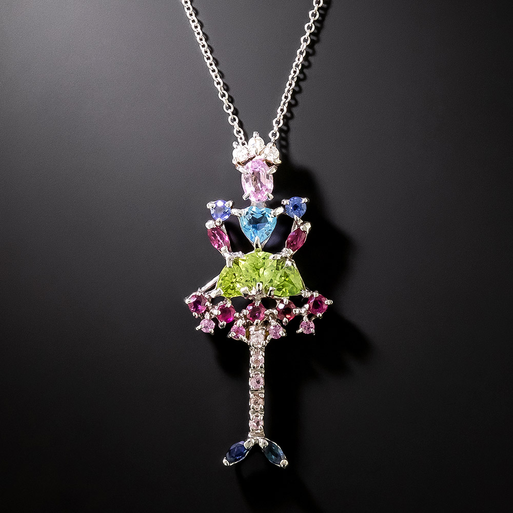 Multi-Gem Ballerina Pendant