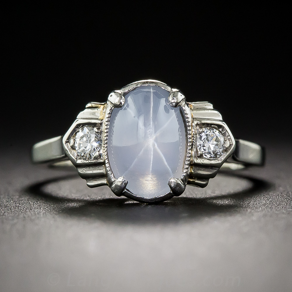 Art deco star sapphire ring sales