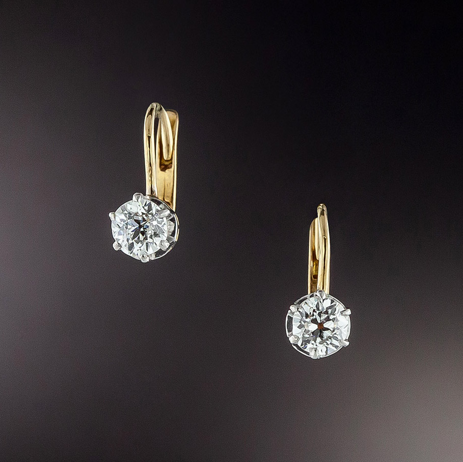 Multi Shaped Diamond Drop Earrings