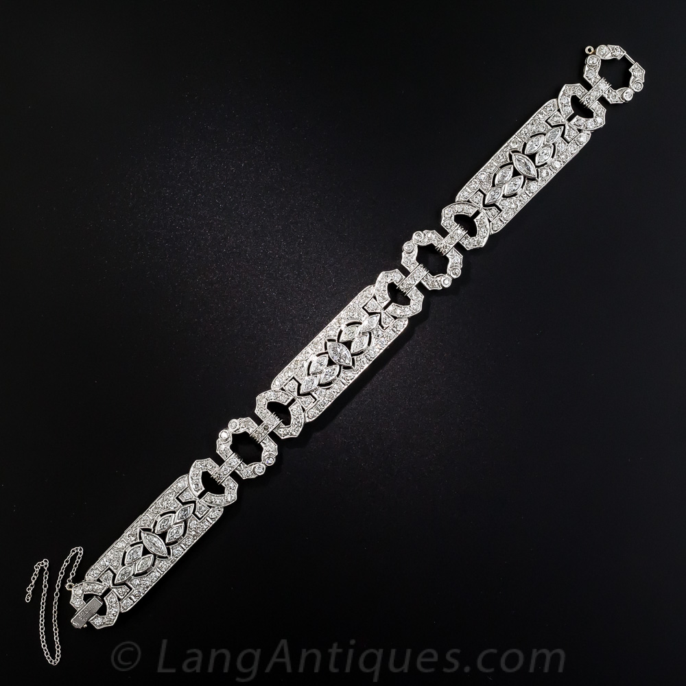 Platinum Art Deco Diamond Bracelet