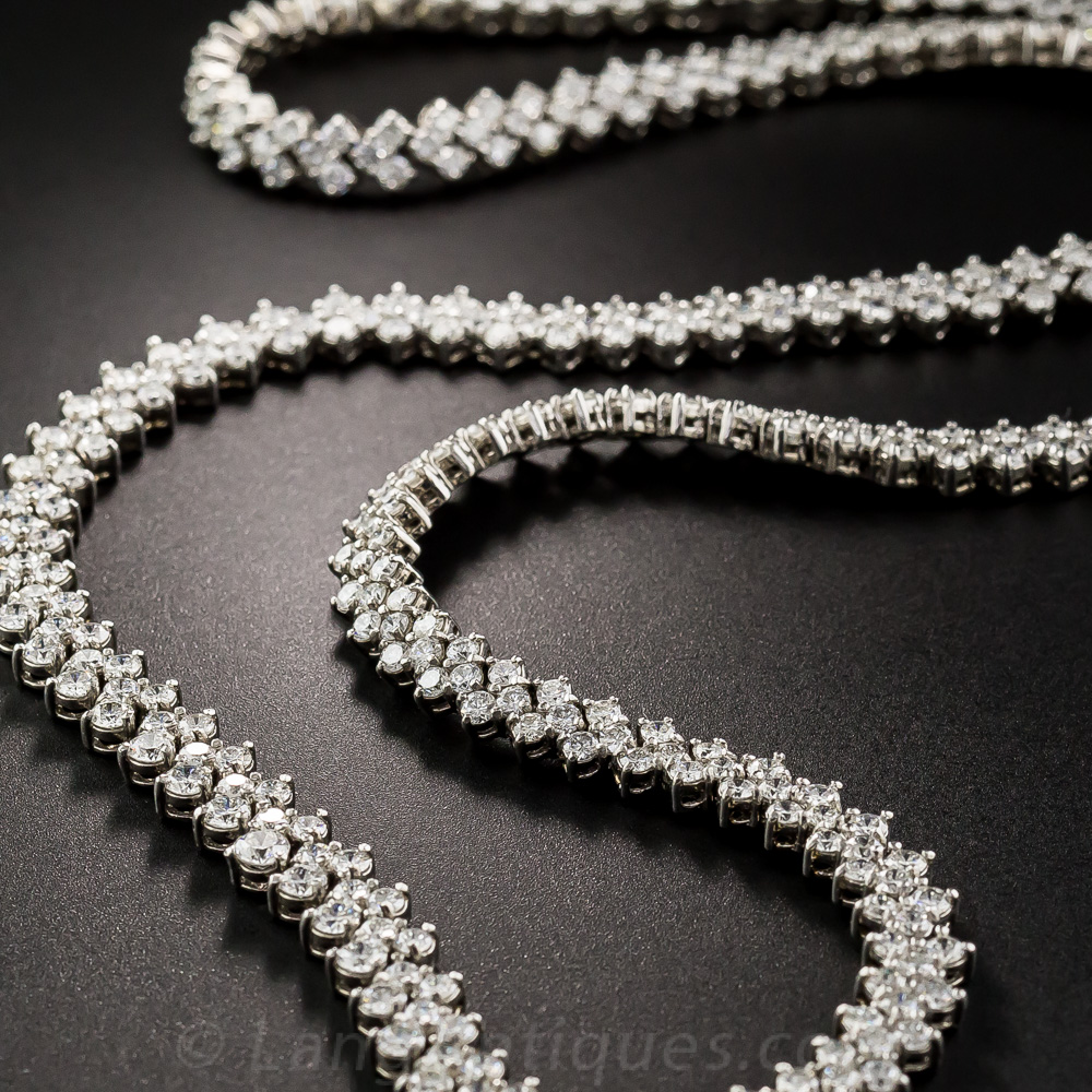 Platinum Diamond Necklace 9.25 Carats