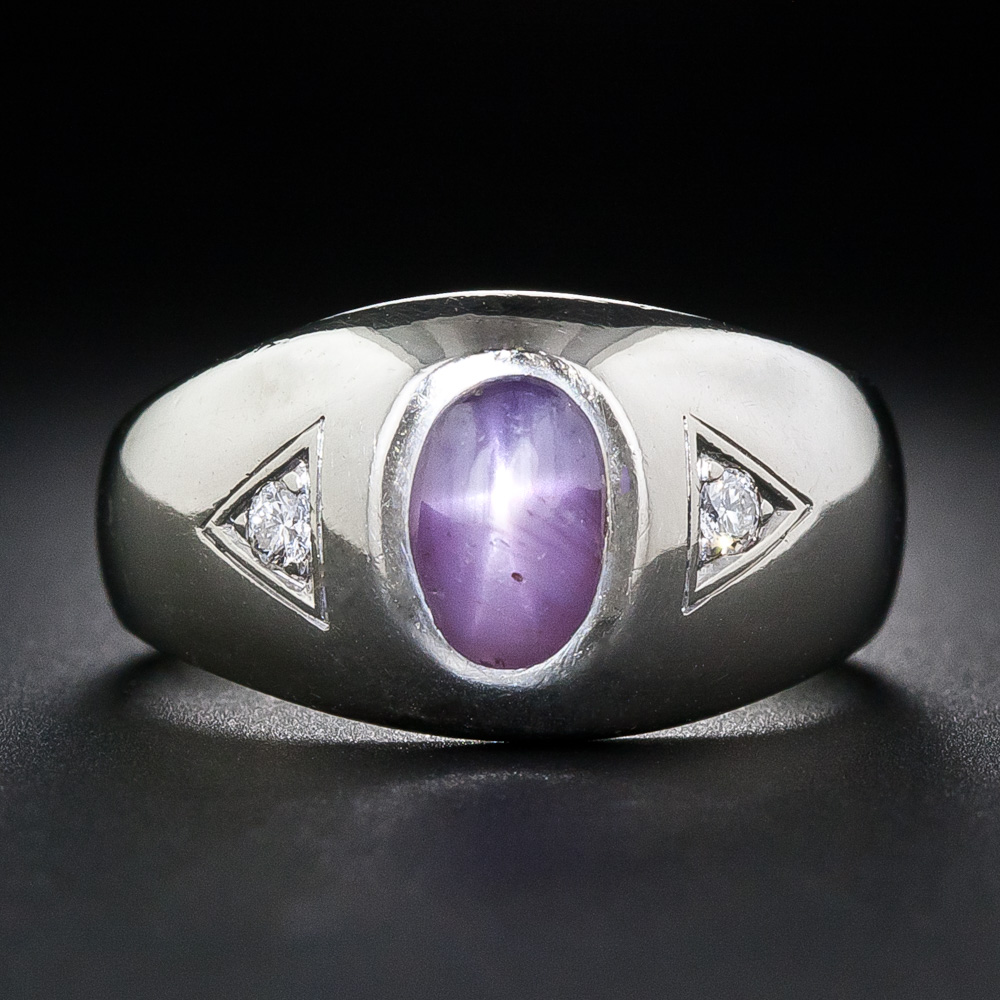 Purple star sapphire ring store