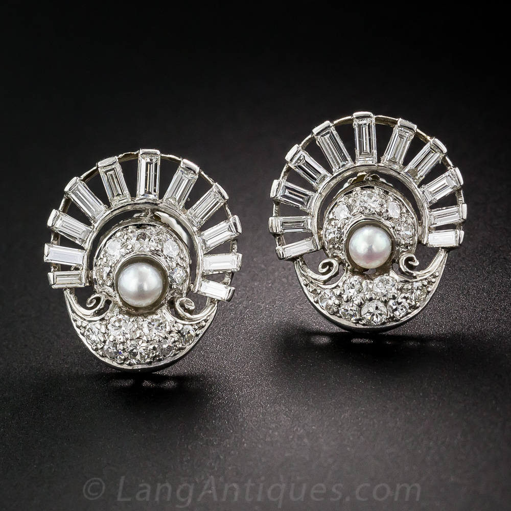 Art deco hot sale fan earrings