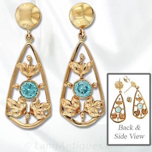 Retro Zircon Drop Earrings