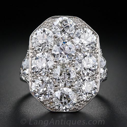 Stunning Art Deco Diamond Dinner Ring