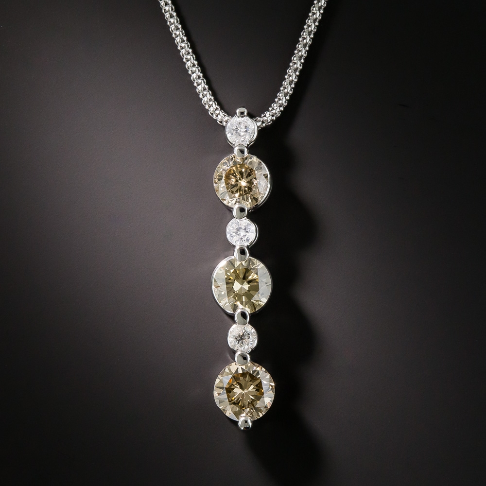 Pendants/Necklaces Quinn's Goldsmith | Diamond (1.22 Ctw) Fancy Cut Necklace  14K White Gold – Cartjewelry