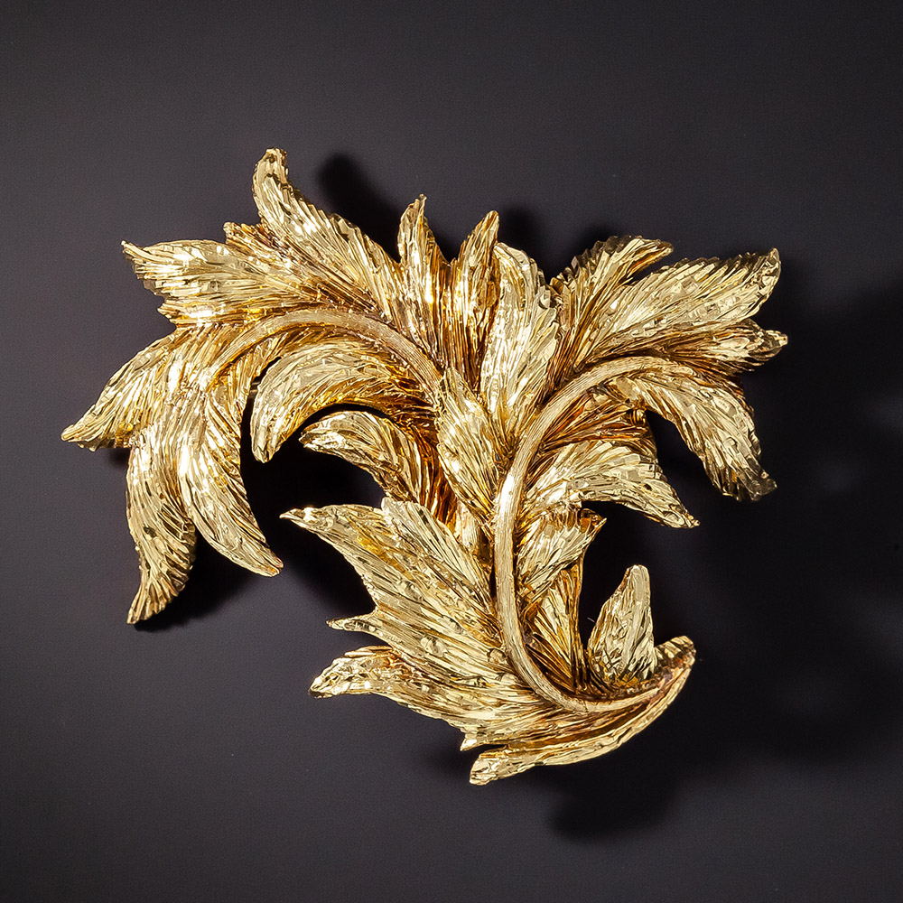 Tiffany & Co. 18K Leaf Brooch