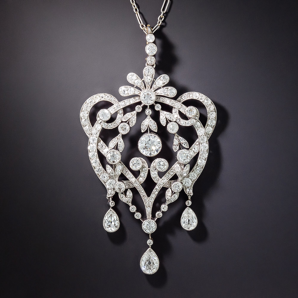 Tiffany & Co. Diamond Lavalier Pendant/Brooch, c. 1915