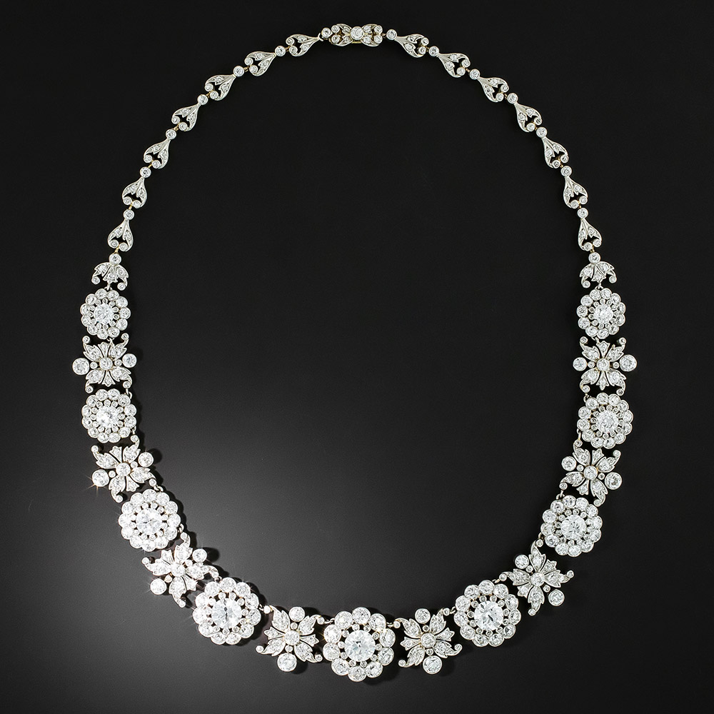 Tiffany & Co. Edwardian Diamond Flower Necklace