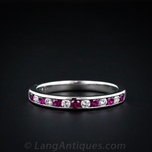 Tiffany & Co. Ruby and Diamond Wedding Band