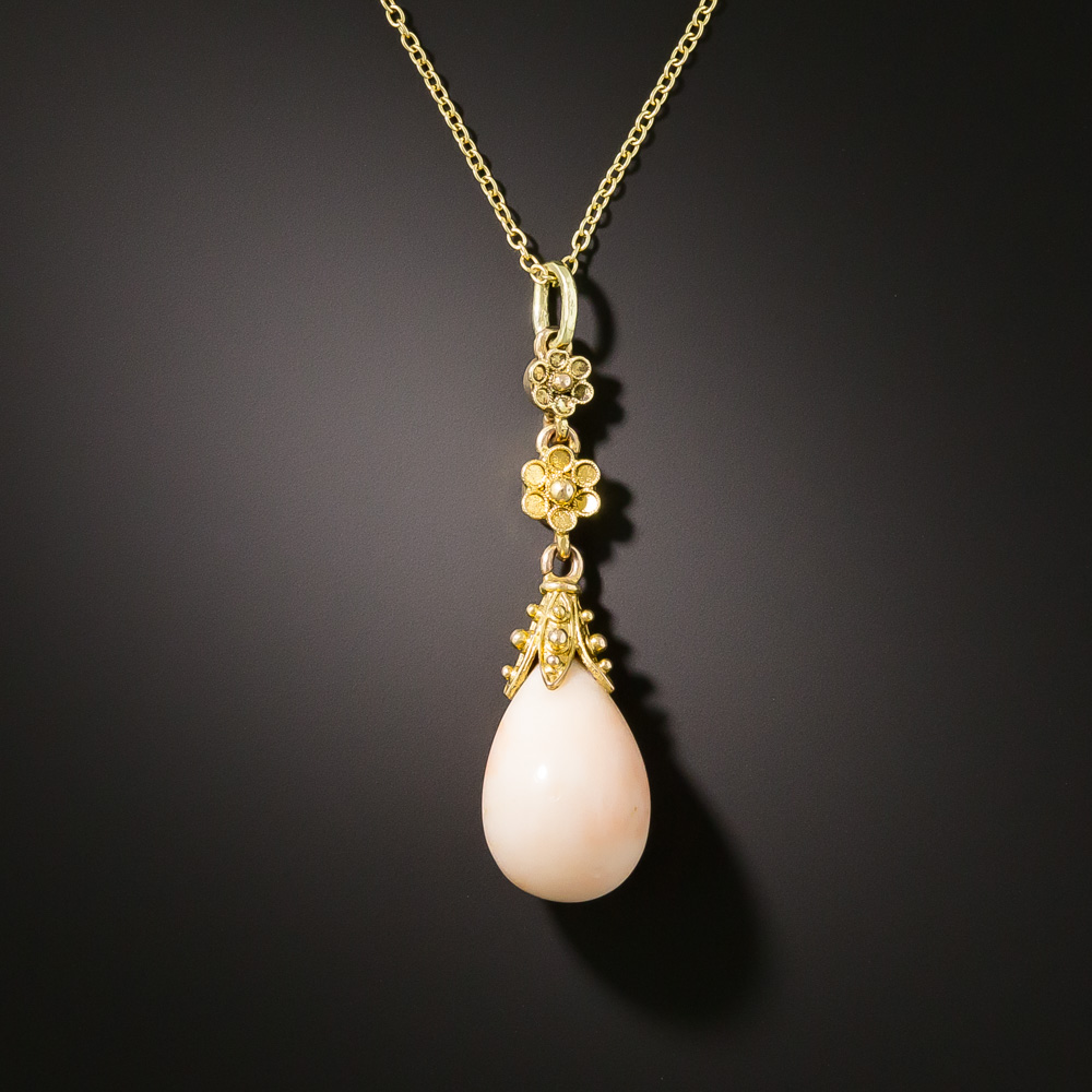 Angel skin store coral necklace