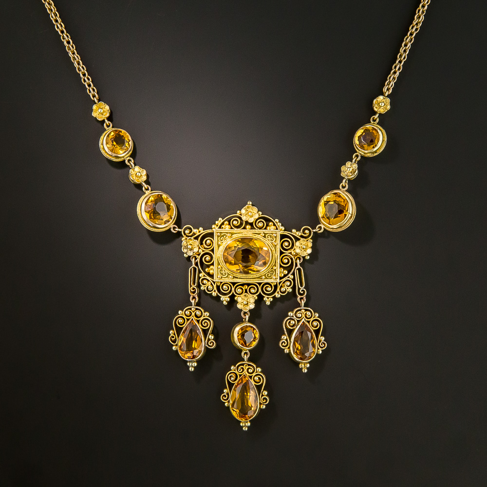 Victorian Citrine Necklace