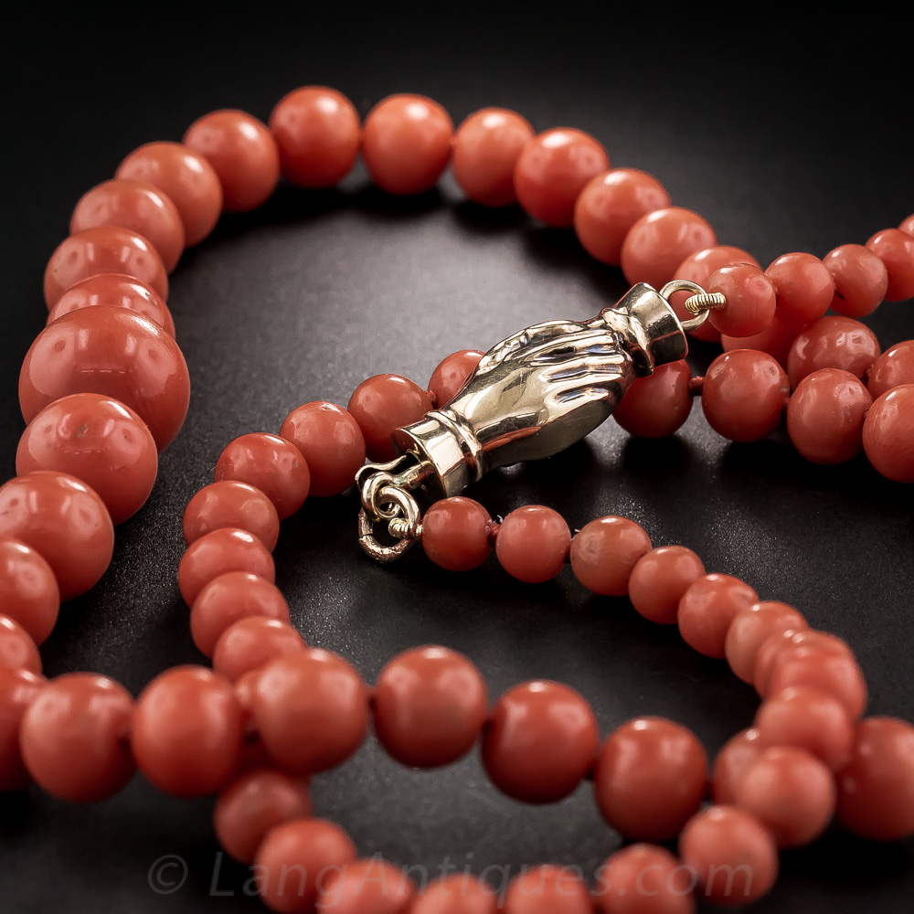 Victorian Coral Bead Necklace Antique & Vintage Necklaces Antique