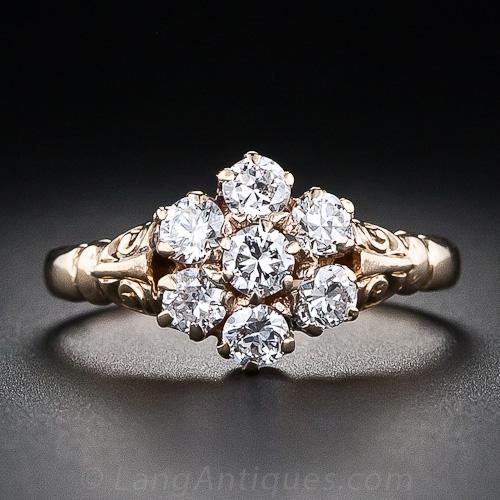 Victorian Diamond Cluster Ring