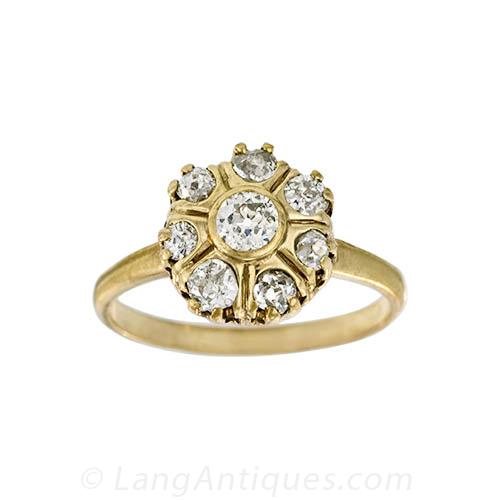 Victorian Diamond Cluster Ring