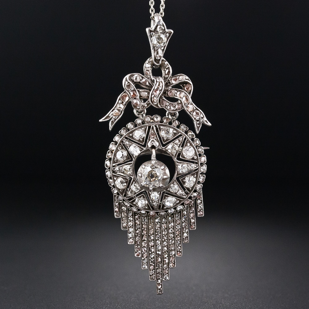 Victorian Diamond Fringe Pendant