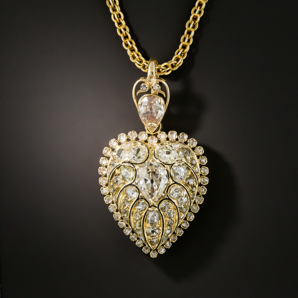 Victorian Diamond Heart Locket