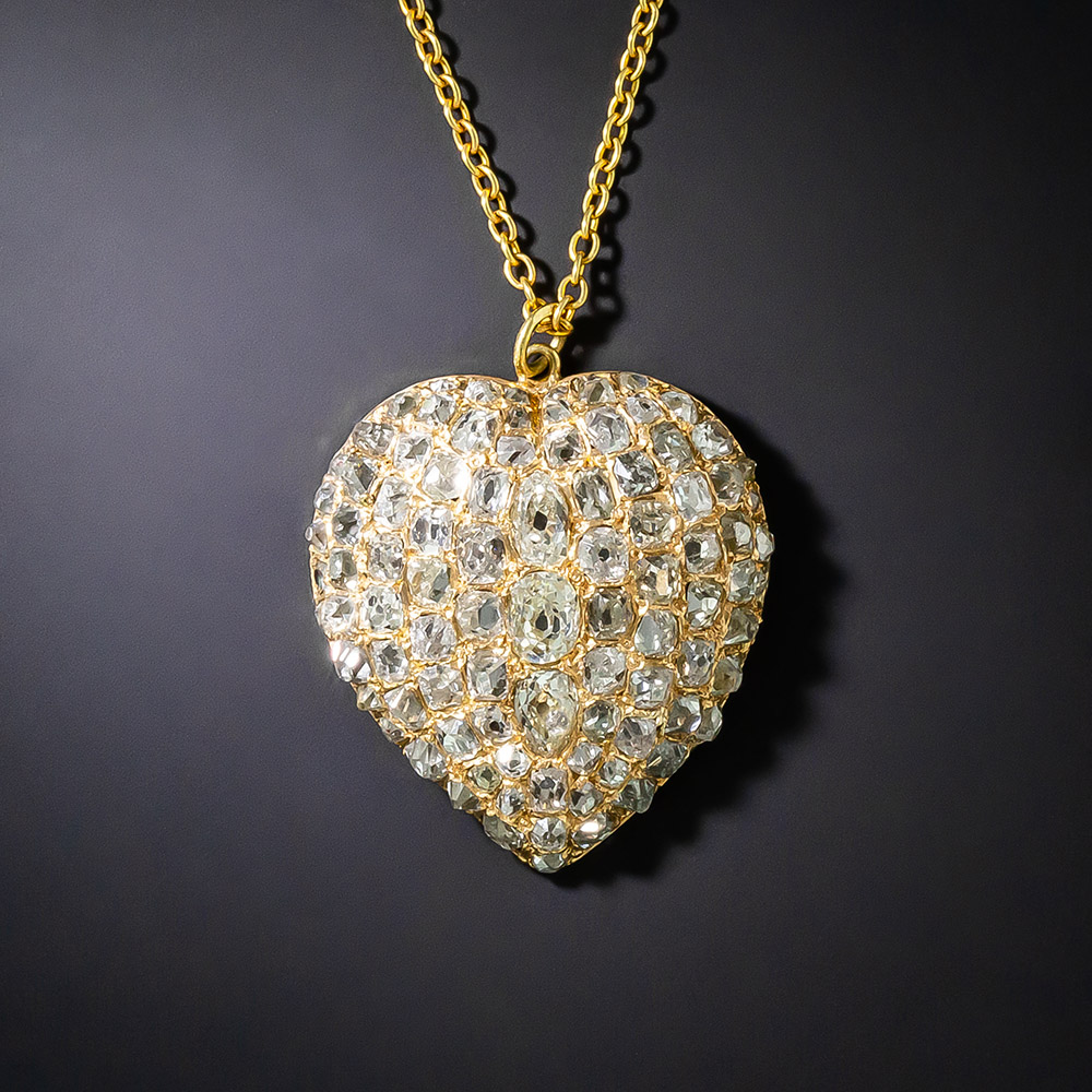 Victorian Diamond Heart Pendant