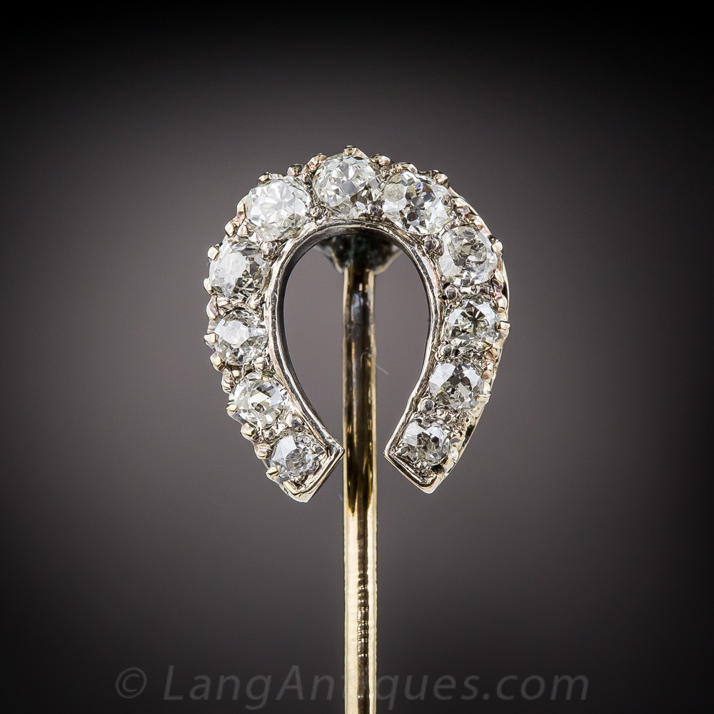 Victorian Diamond Horseshoe Stickpin