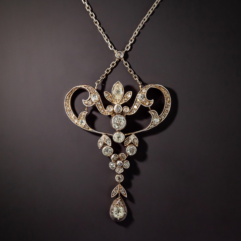 Victorian Diamond Lavalière Necklace