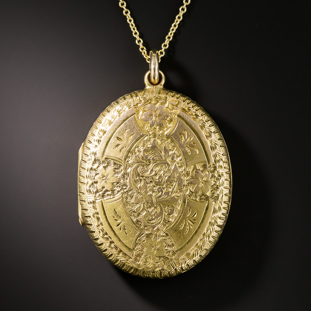 Victorian Engraved Gold Locket