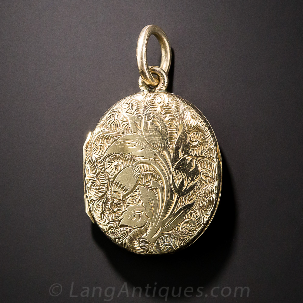 Victorian Engraved Petit Locket