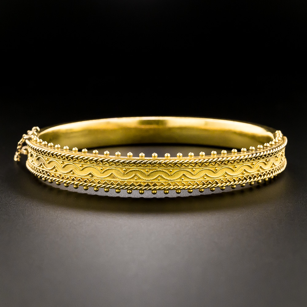 8*8様 visvim I.C.T. 22 VINTAGE BANGLE Ind Vios 14K Yellow Gold Etched 8.1