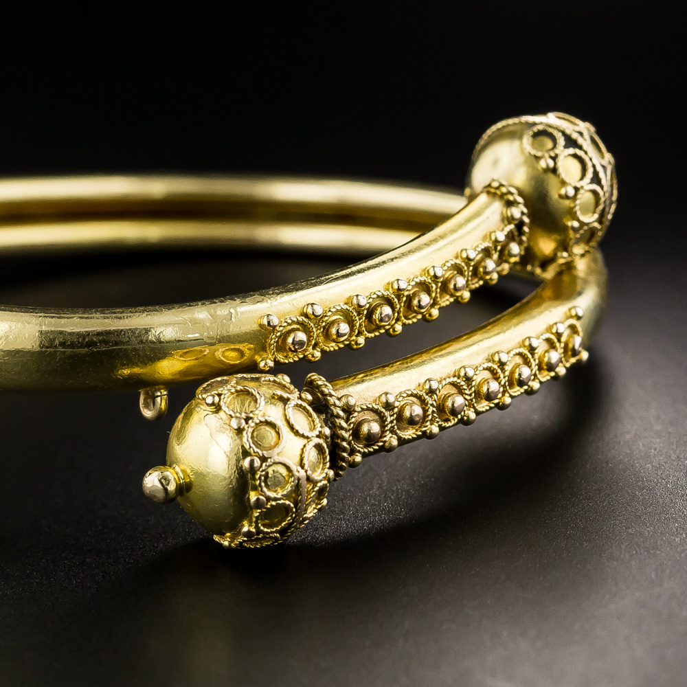 Victorian Etruscan Revival Flexible Bracelet