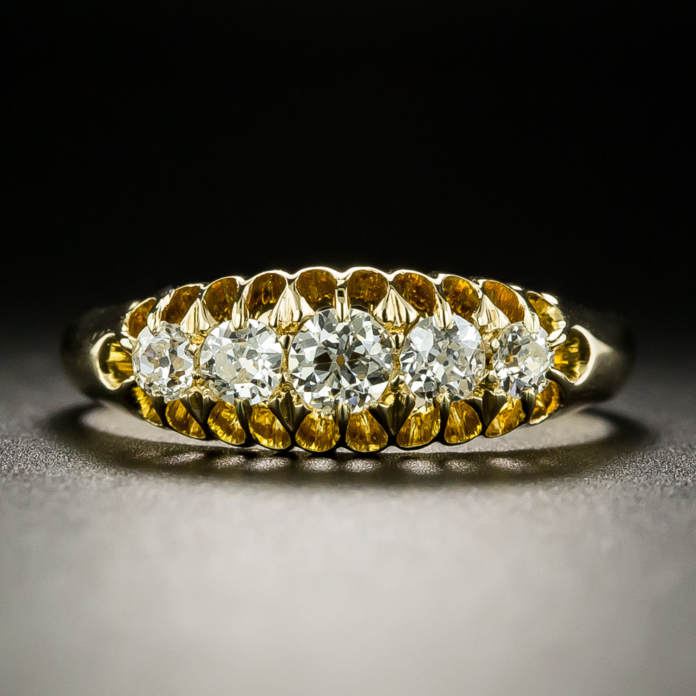 Victorian Five-Stone Diamond Ring, circa 1912