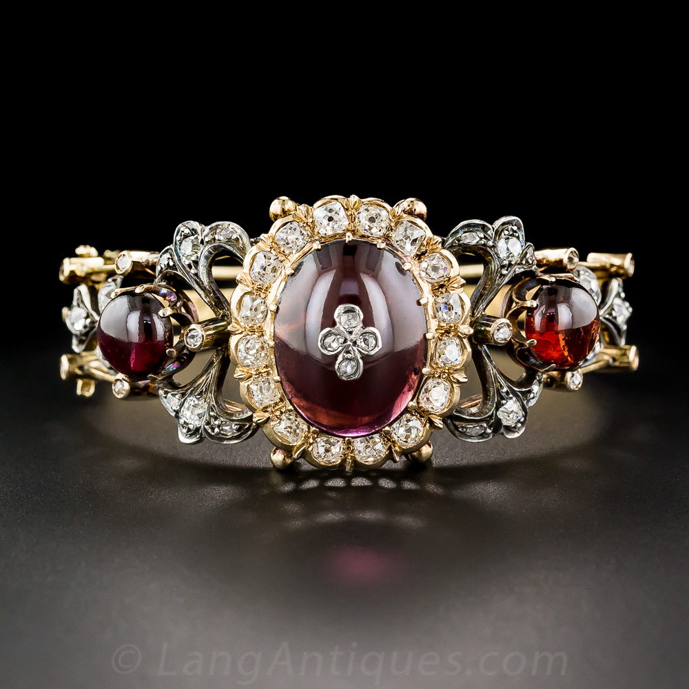 Victorian Garnet and Diamond Bracelet